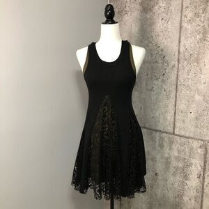 🚨 Olivaceous Tank Ribbed Lace 2 in 1 dress